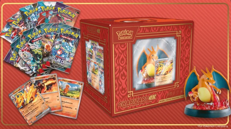Gagnez maintenant une collection Charizard ex-Super Premium du JCC Pokémon emballée