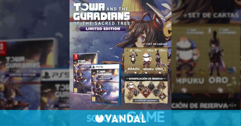 Towa et les gardiens de la réserve d'arbres sacrés dans le jeu et prenez un ensemble de cadeaux exclusif