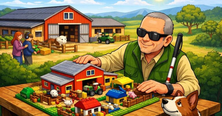 Un homme a construit une ferme pour aveugles avec LEGO et a tout changé