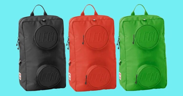 Ce sac à dos LEGO a une forme reconnaissable pour les fans de LEGO