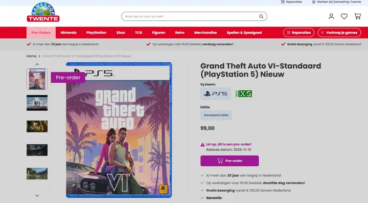 précommande gta