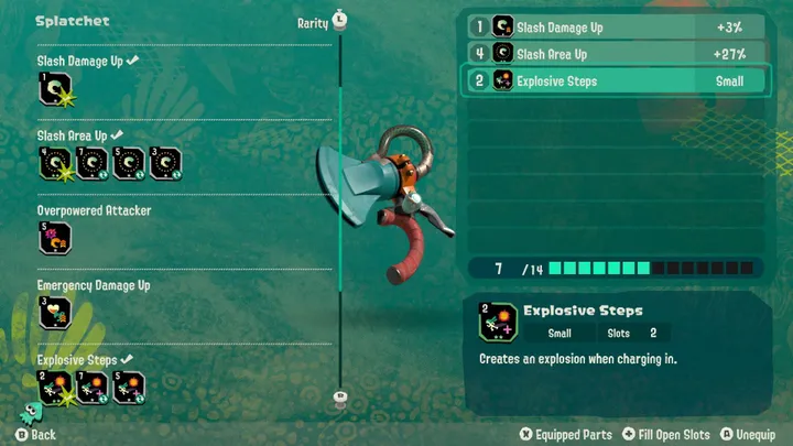 Pièces de gadget Splatoon Raiders