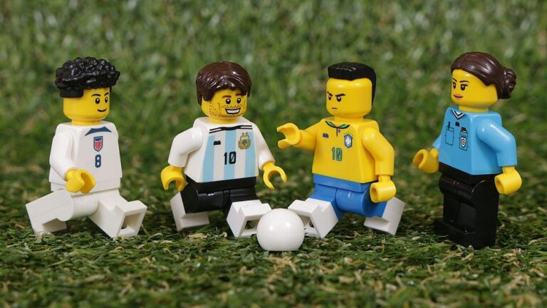 Événement gratuit à fabriquer et à emporter du stade de football LEGO en route vers les magasins LEGO