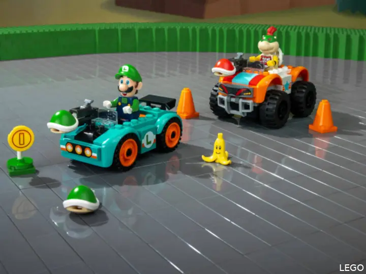 LEGO Super Mario 72056 Mario Kart – La course de Luigi et Bowser Jr.